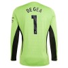 Conjunto (Camiseta+Pantalón Corto) Portero Manga Larga Manchester United De Gea 1 Primera Equipación 23-24 - Niño